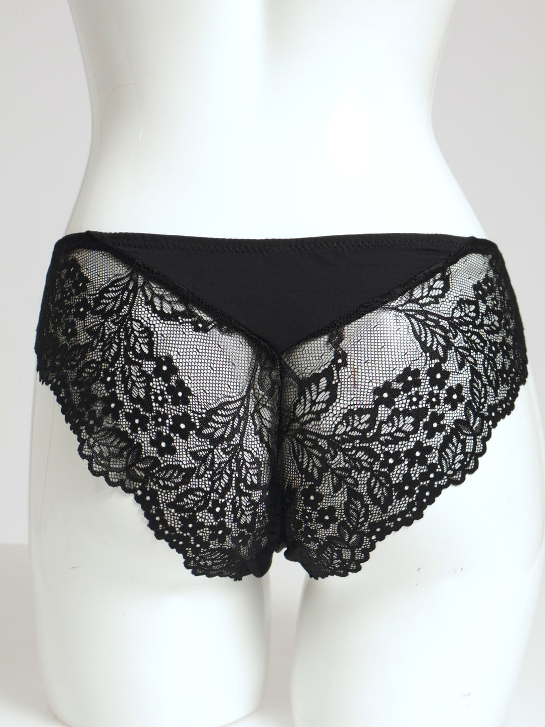 Lace Brazilian Panty - Black