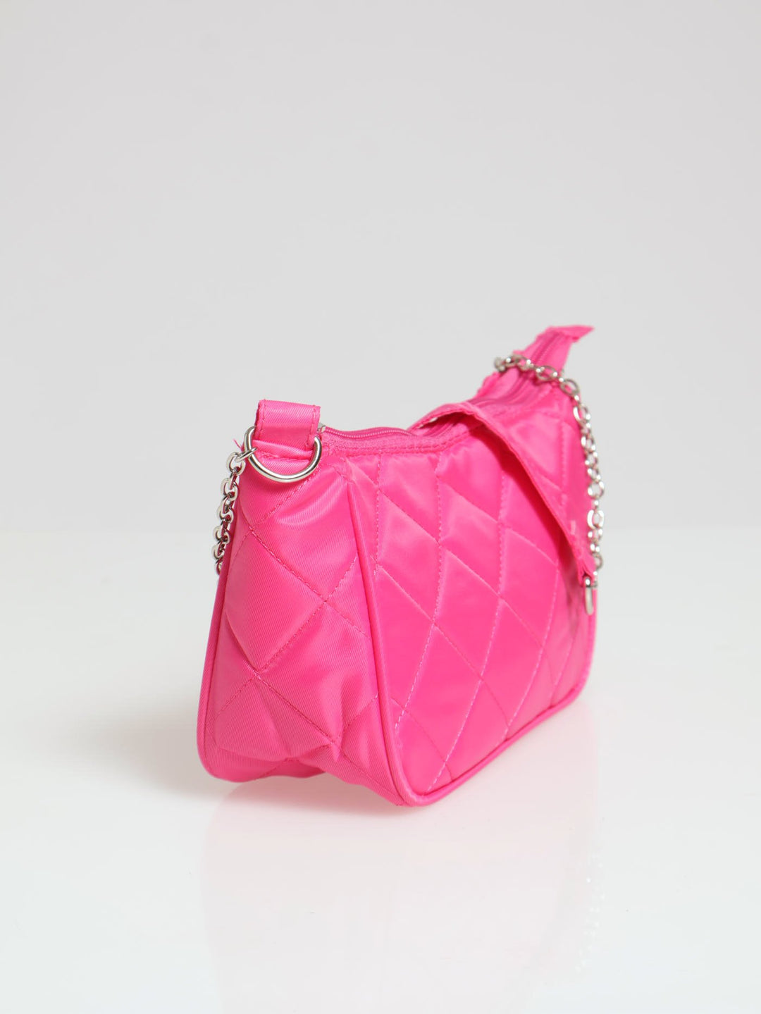 Girls Quilted Sling Bag - Pink