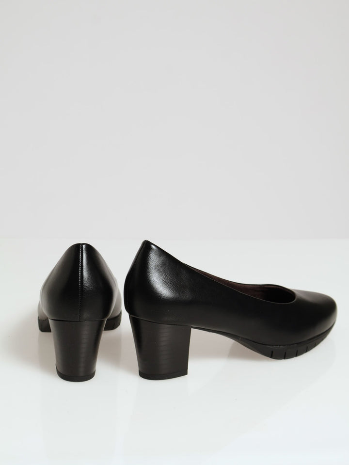 Soft Makana Block Court Heel - Black