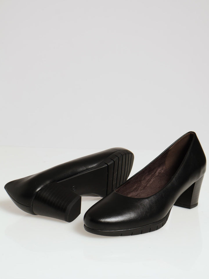 Soft Makana Block Court Heel - Black