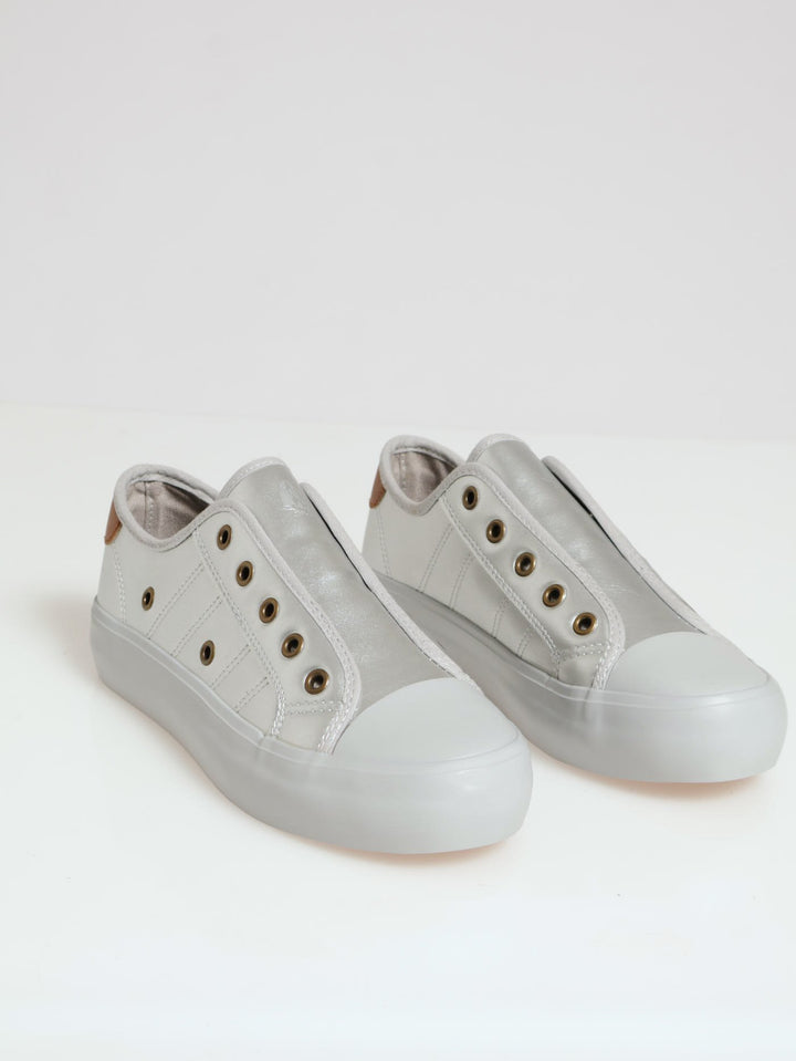 Soft Forest Slip On Metallic Sneaker - Silver