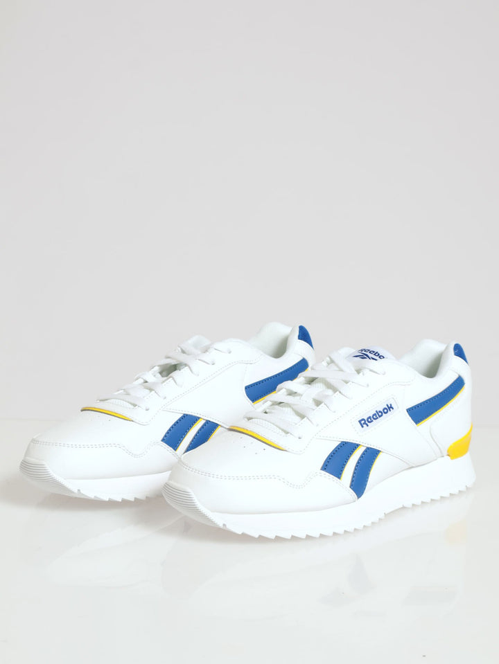 Glide Ripple Clip Cleated Closed Toe Lace Up Sneaker - White/Blue