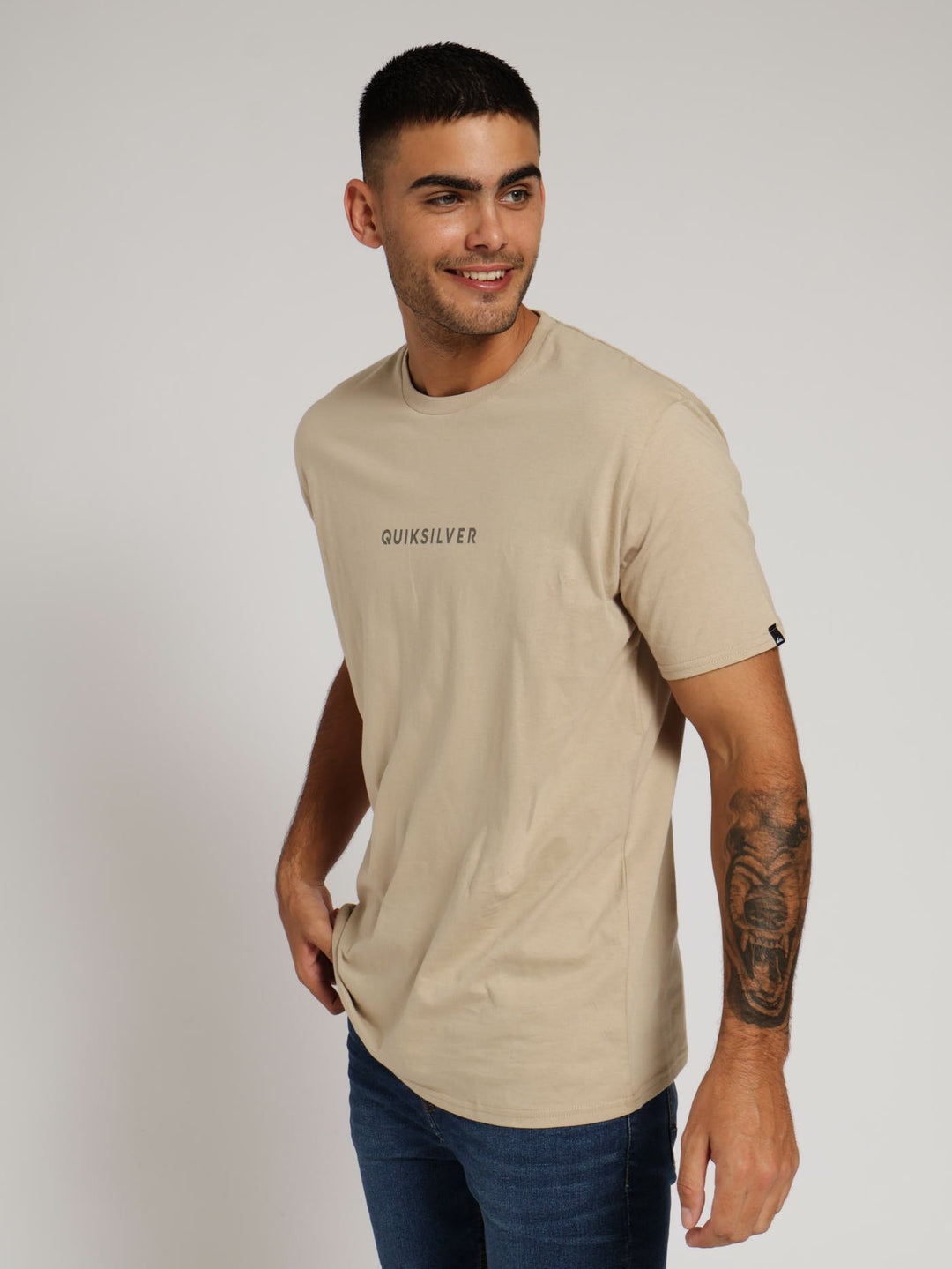 Wordmark Top - Taupe