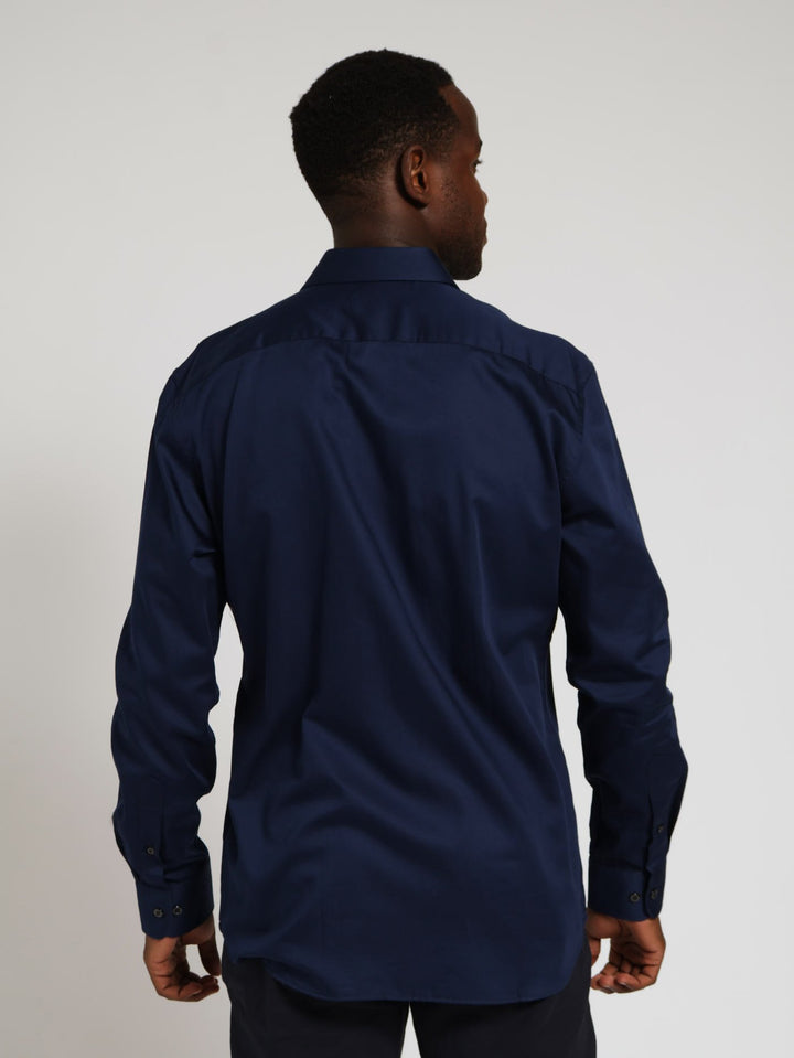 Custom Fit Greig Shirt - Navy