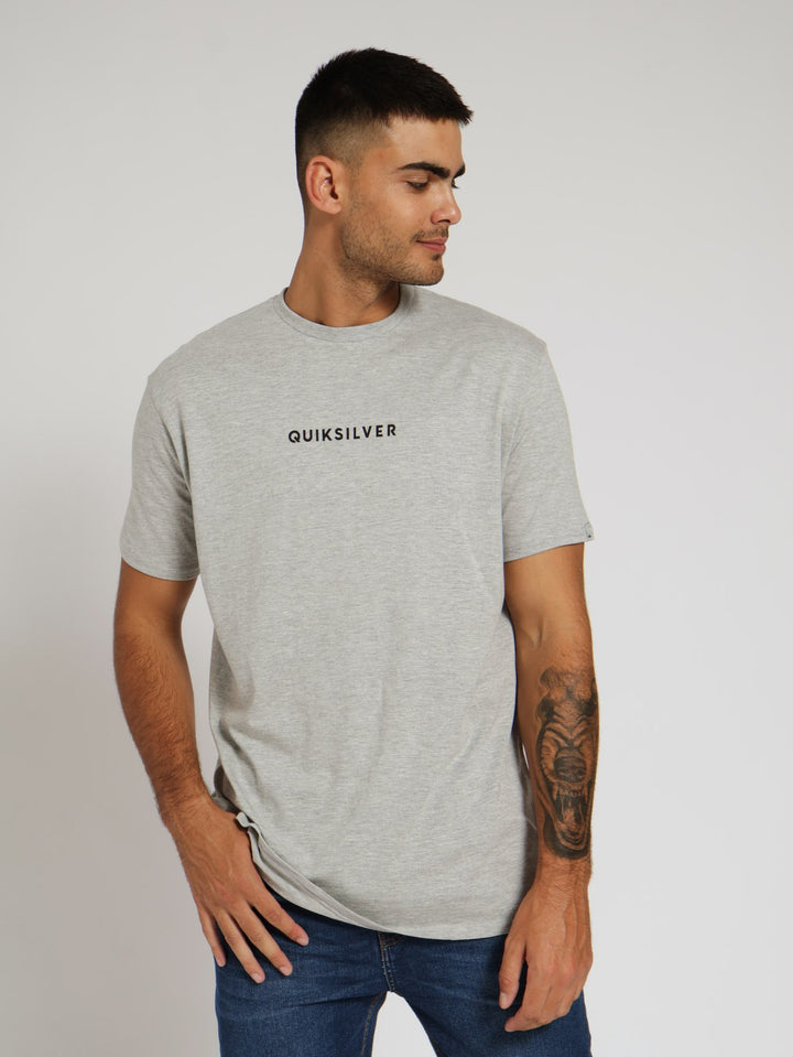 Wordmark Top - Grey Melange