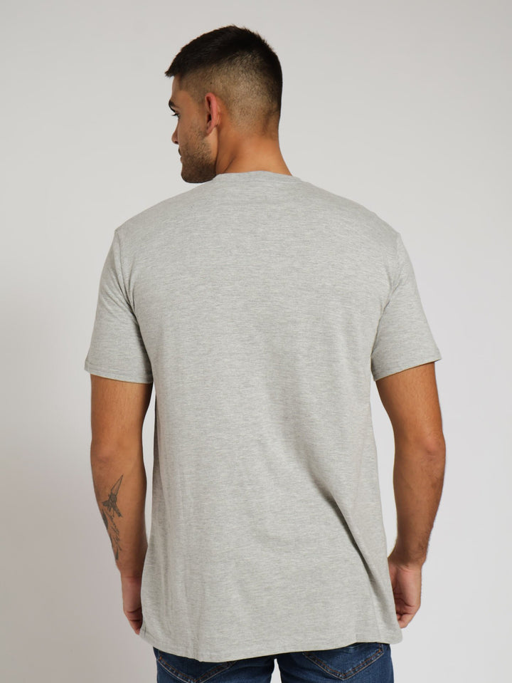 Wordmark Top - Grey Melange