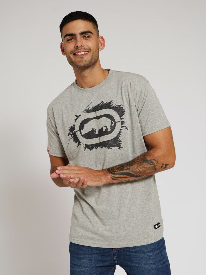 Chest Logo Tee - Grey Melange