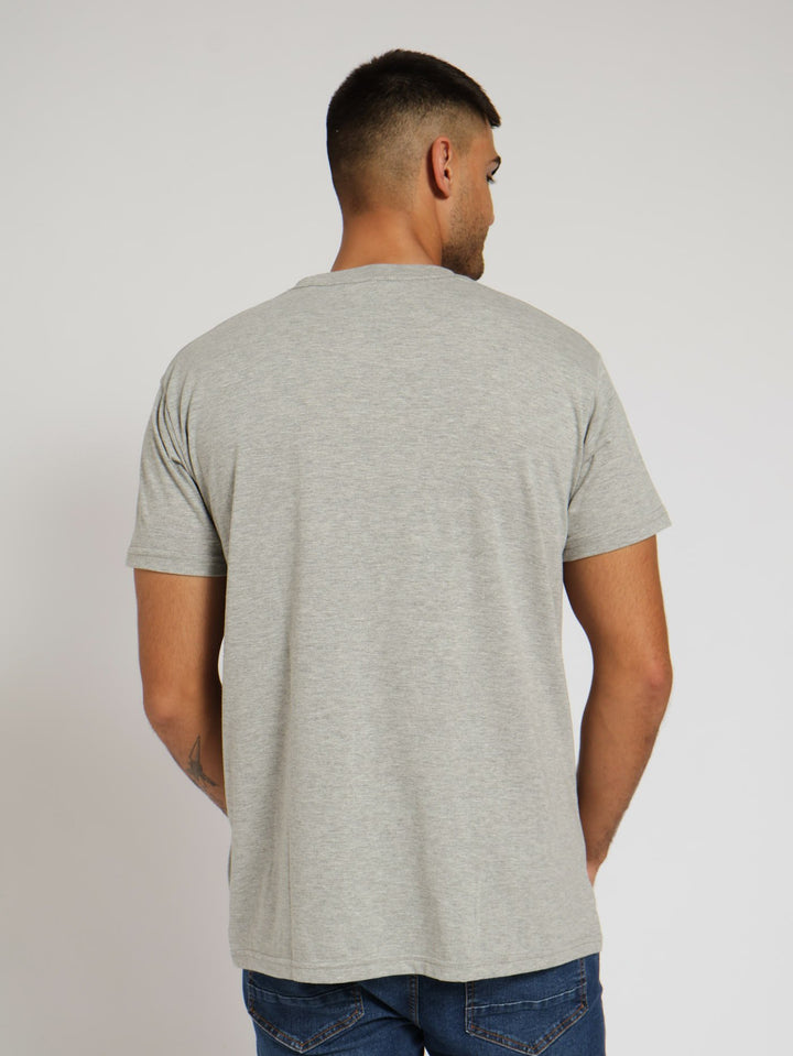 Chest Logo Tee - Grey Melange