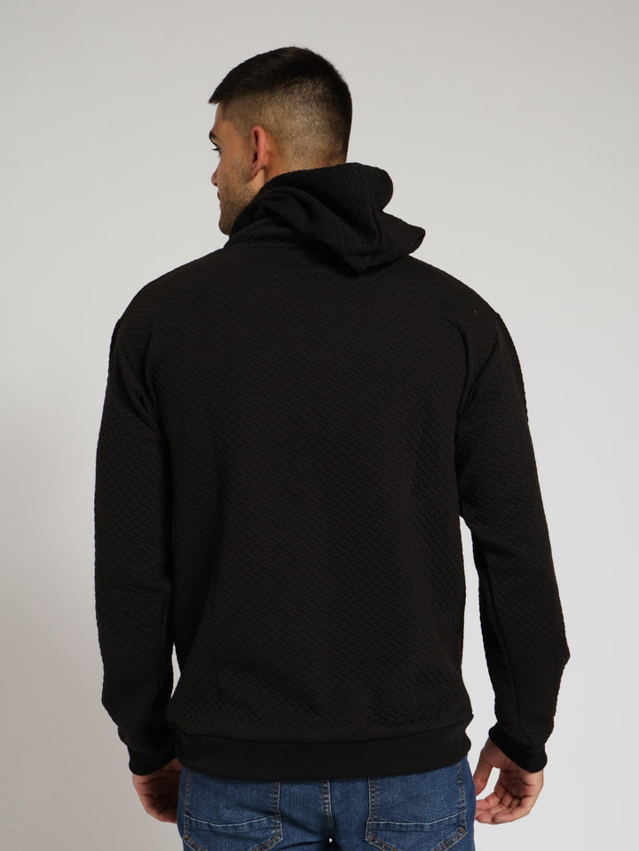 Fashion Texture Hoody - Black