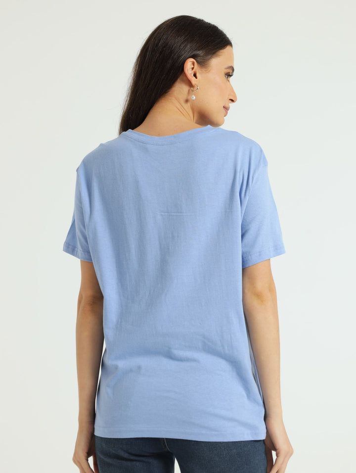 Sunshine With Foil Regular Tee - Periwinkle