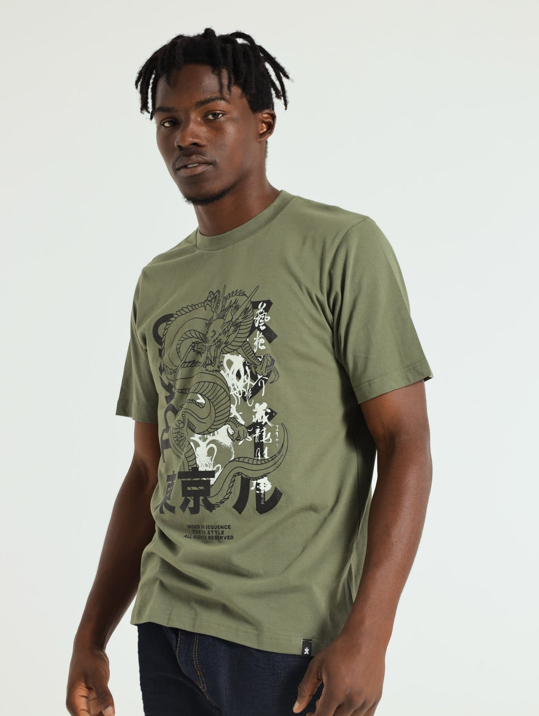 Tokyo Style Dragon Tee - Fatigue