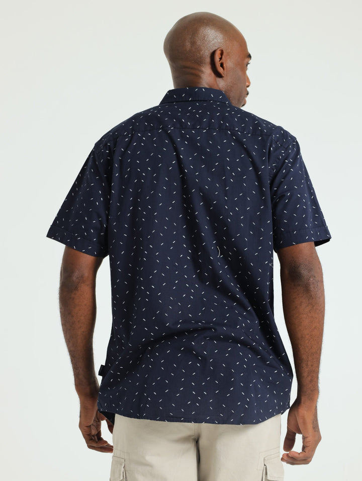 Mini Dot Print Shirts - Navy