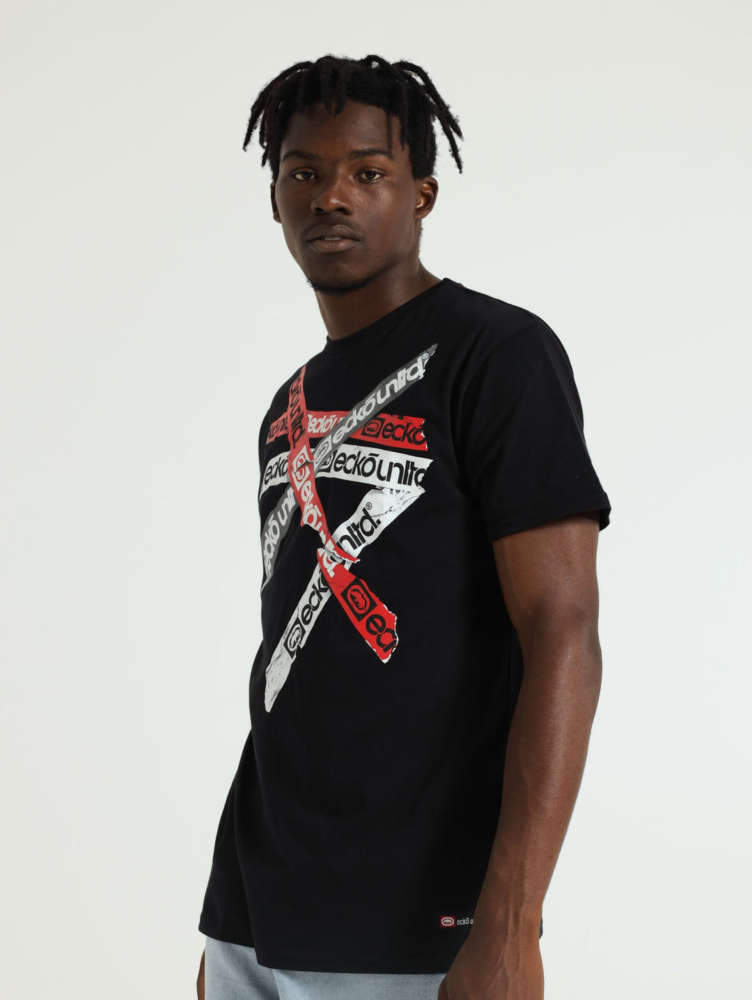 Comic Chest Print Tee - Black