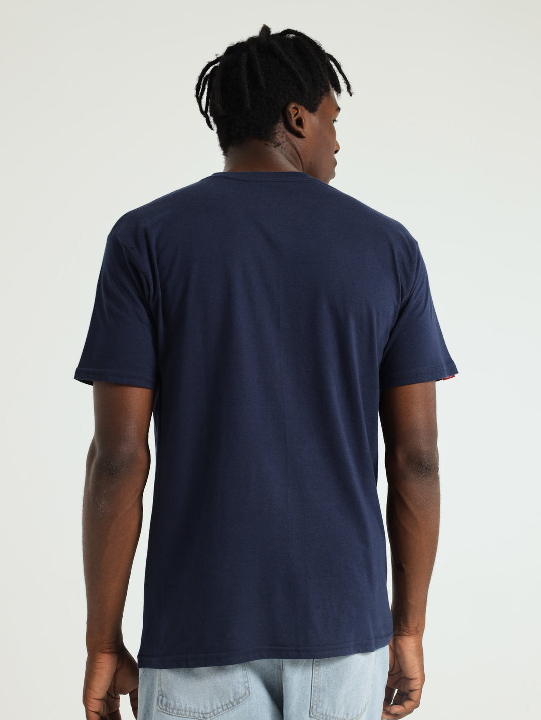 Radio Chest Printed Tee - Navy