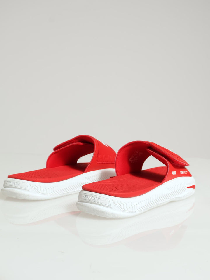 Softride 24 Open Toe Slide - White/Red