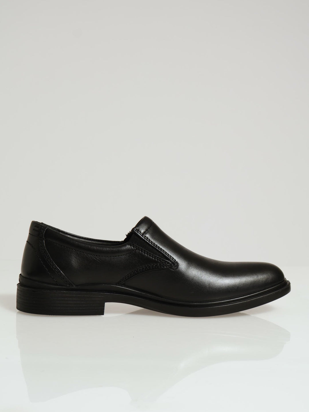 Leather Basic Slip On - Black