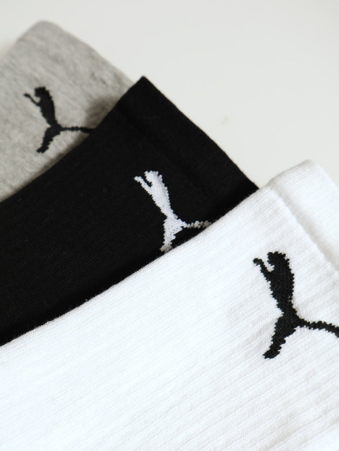 3 Pack Tennis Socks - White /Grey /Black