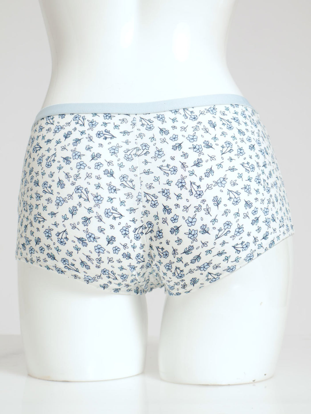 Girls 2 Pack Ditsy Floral Cotton Boyleg Panties - Blue