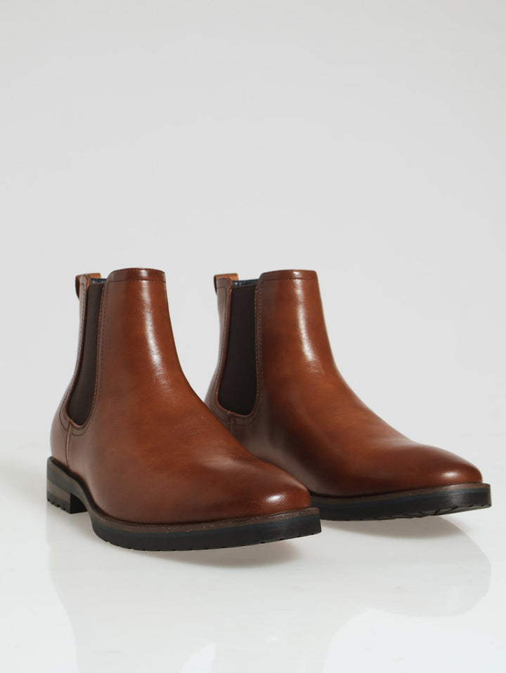 Irvin Elastic Gusset Chelsea Boot - Brown