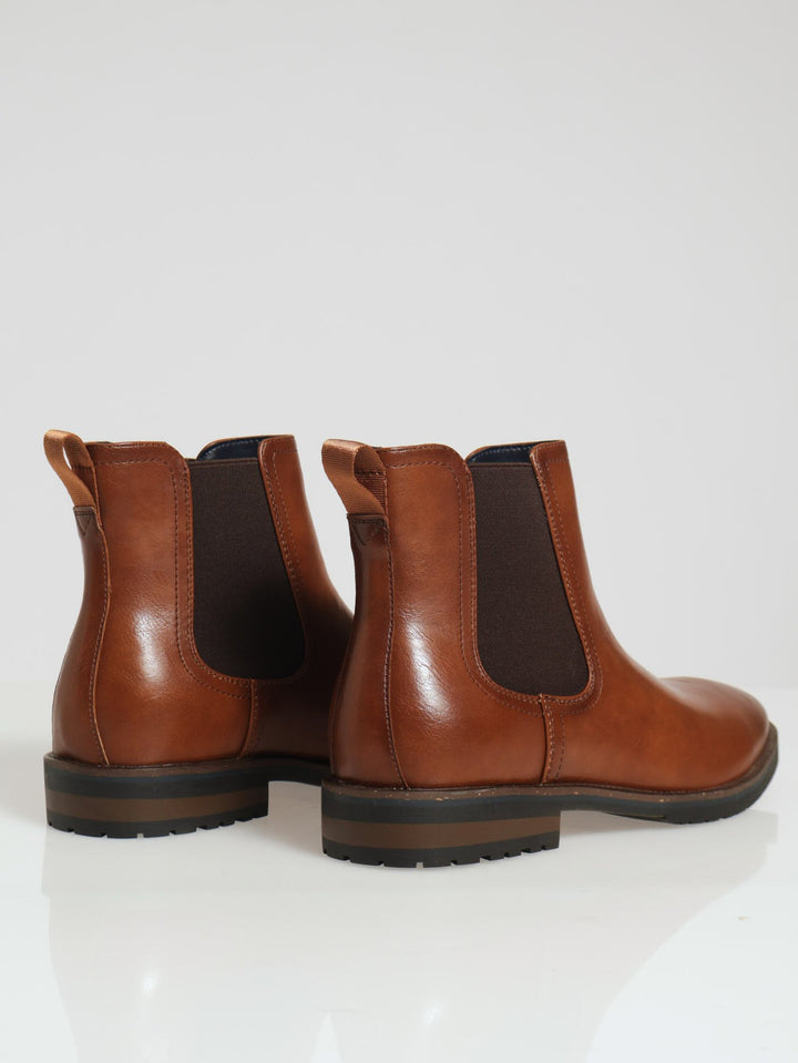 Irvin Elastic Gusset Chelsea Boot - Brown