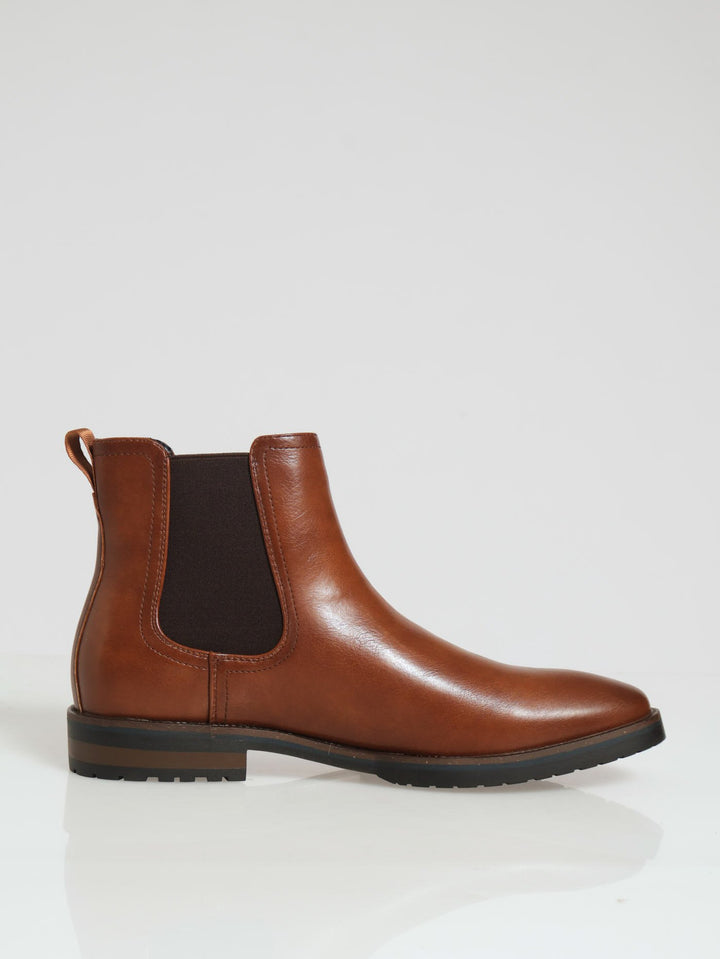 Irvin Elastic Gusset Chelsea Boot - Brown