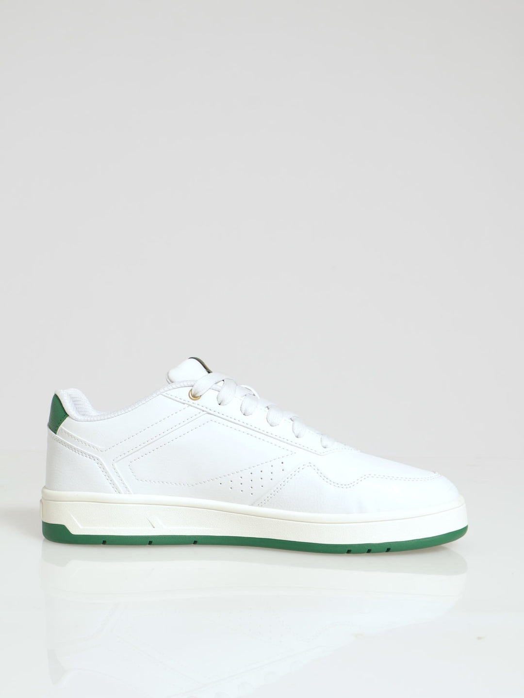 Court Classic Closed Toe Lace Up Sneaker - White/Green