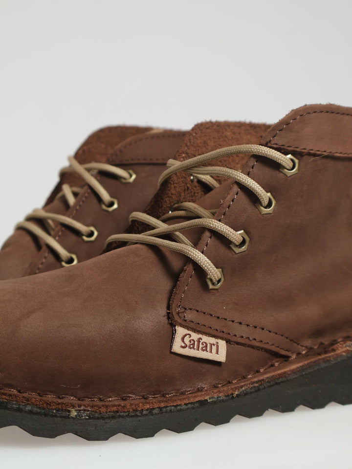 Limpopo Safari Stitch Down Lace Up Boot - Chocolate