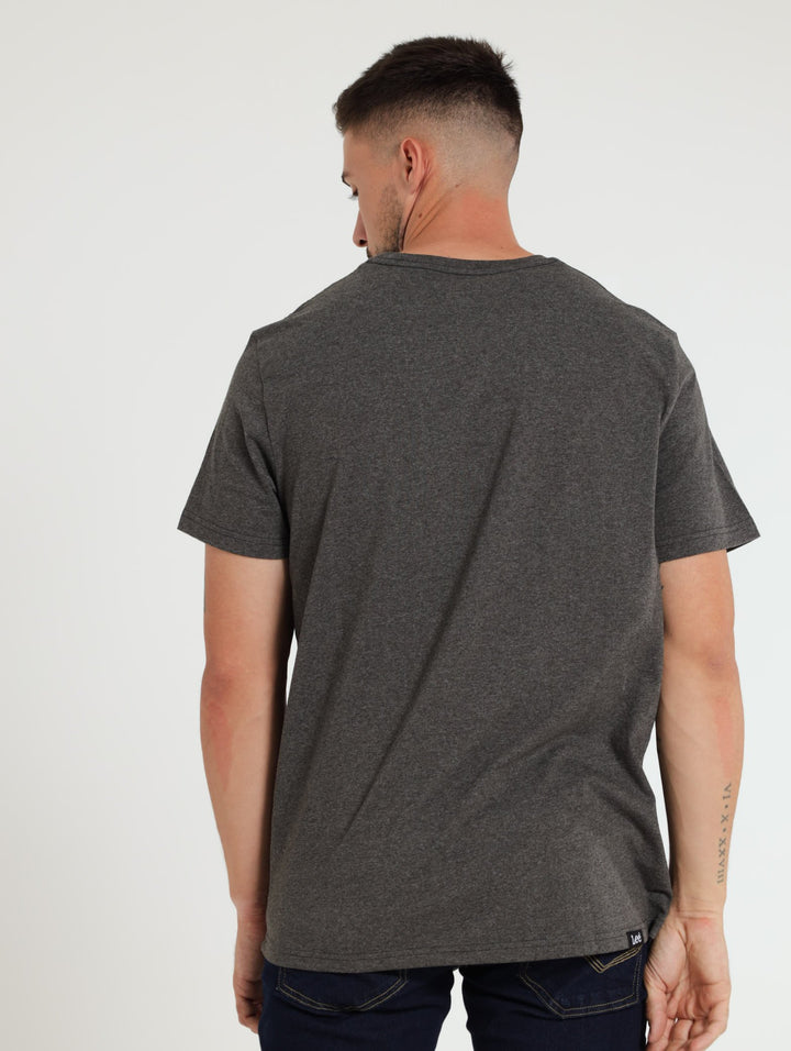 Gel Outline Tee - Charcoal Melange