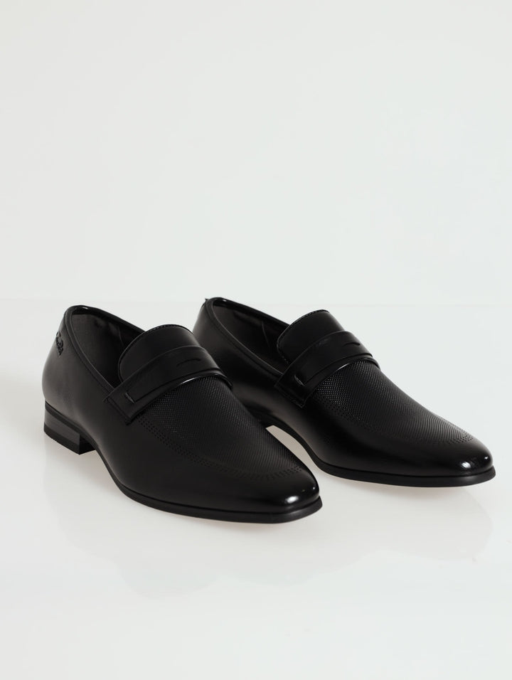 Slip On With Pin Punched Vamp - Black