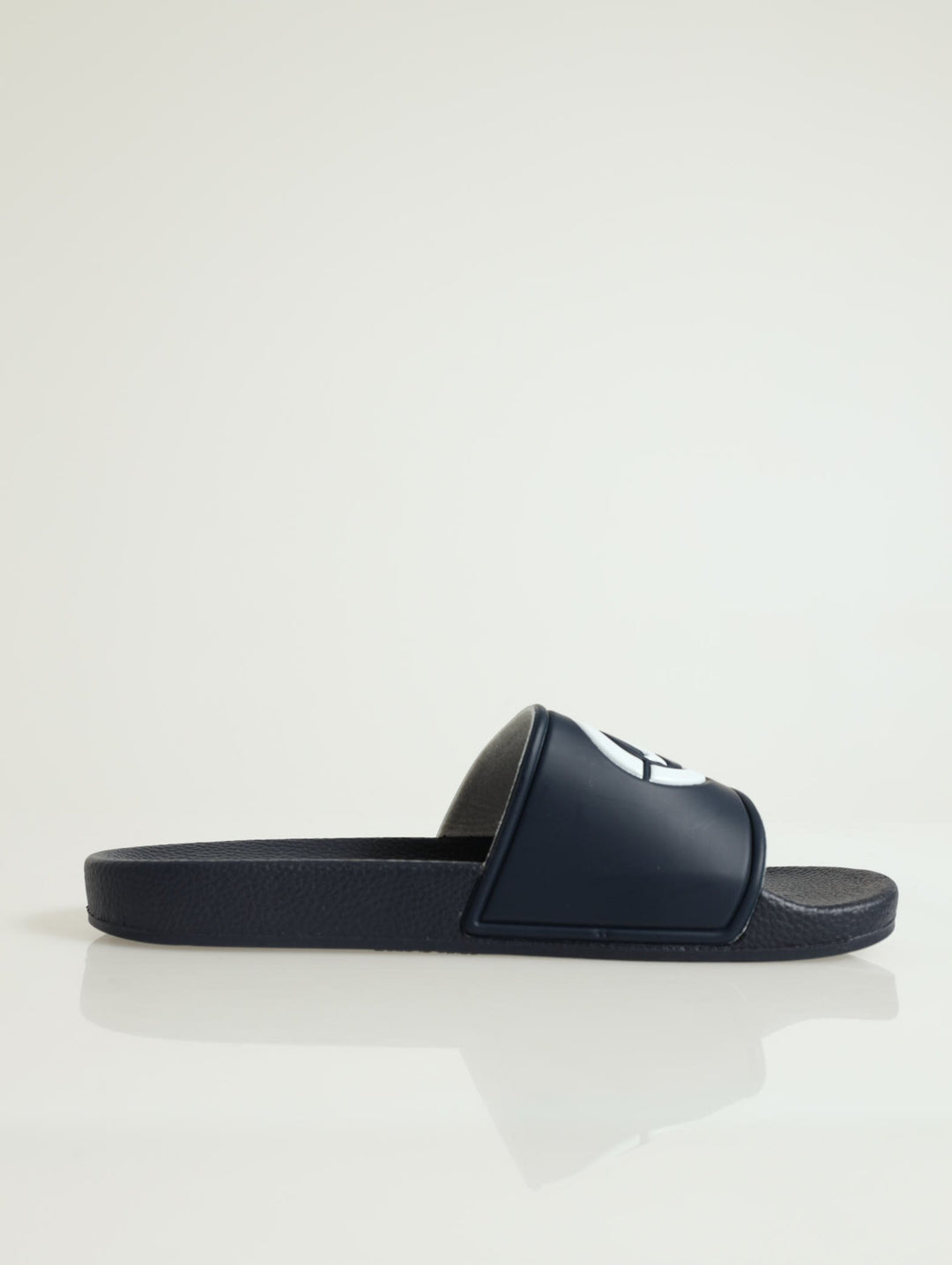 Rhino Debossed Logo Open Toe Pool Slide - Navy