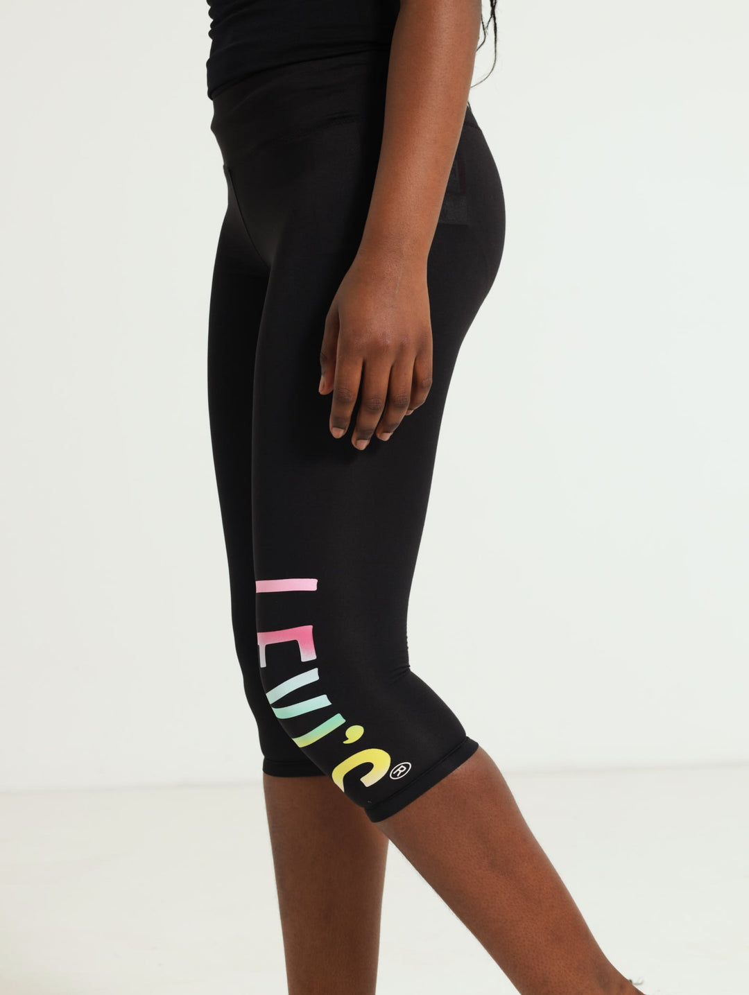 Girls High Rise Knit Legging - Black