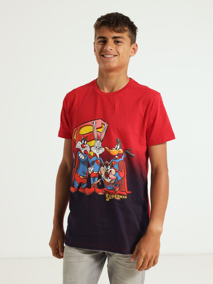 Boys Looney Tunes Ombre Superman Tee