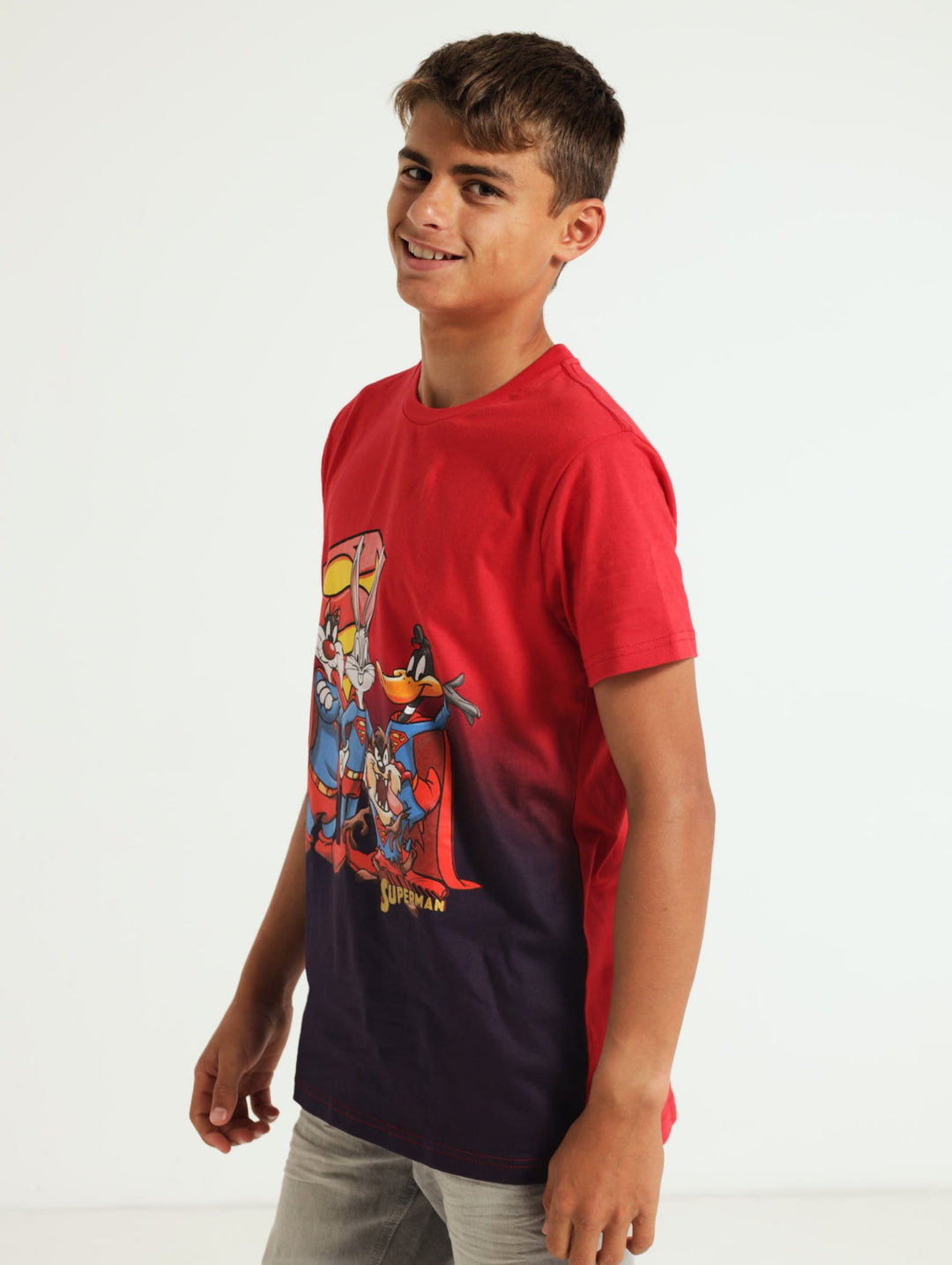 Boys Looney Tunes Ombre Superman Tee