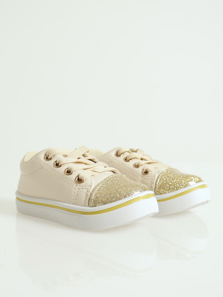 Baby Girls Glitter Sneaker - Gold