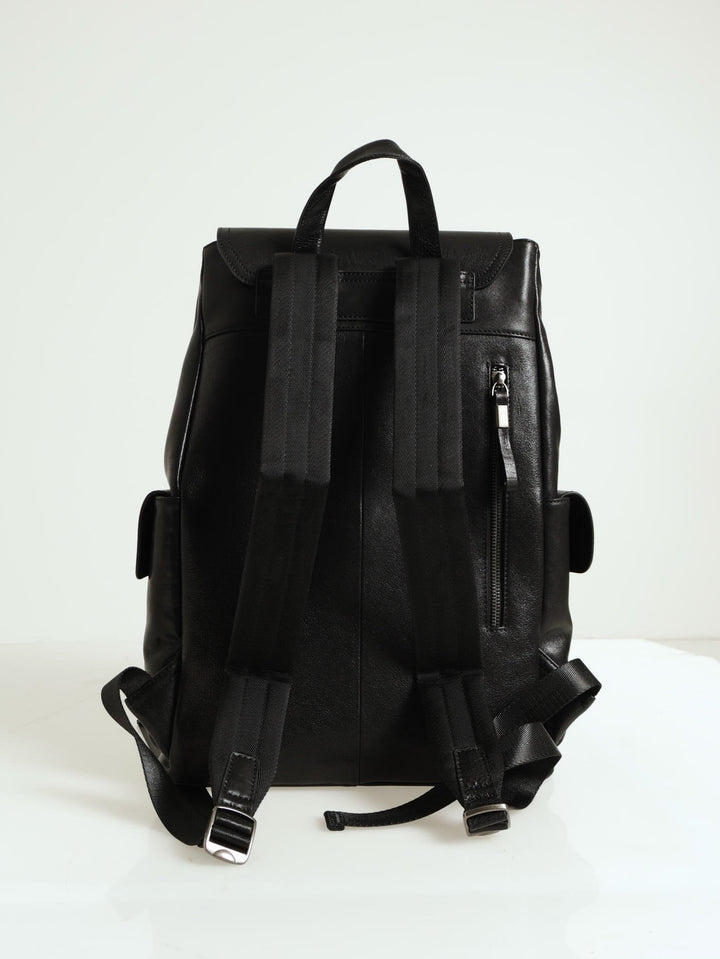 Leather Backpack - Black