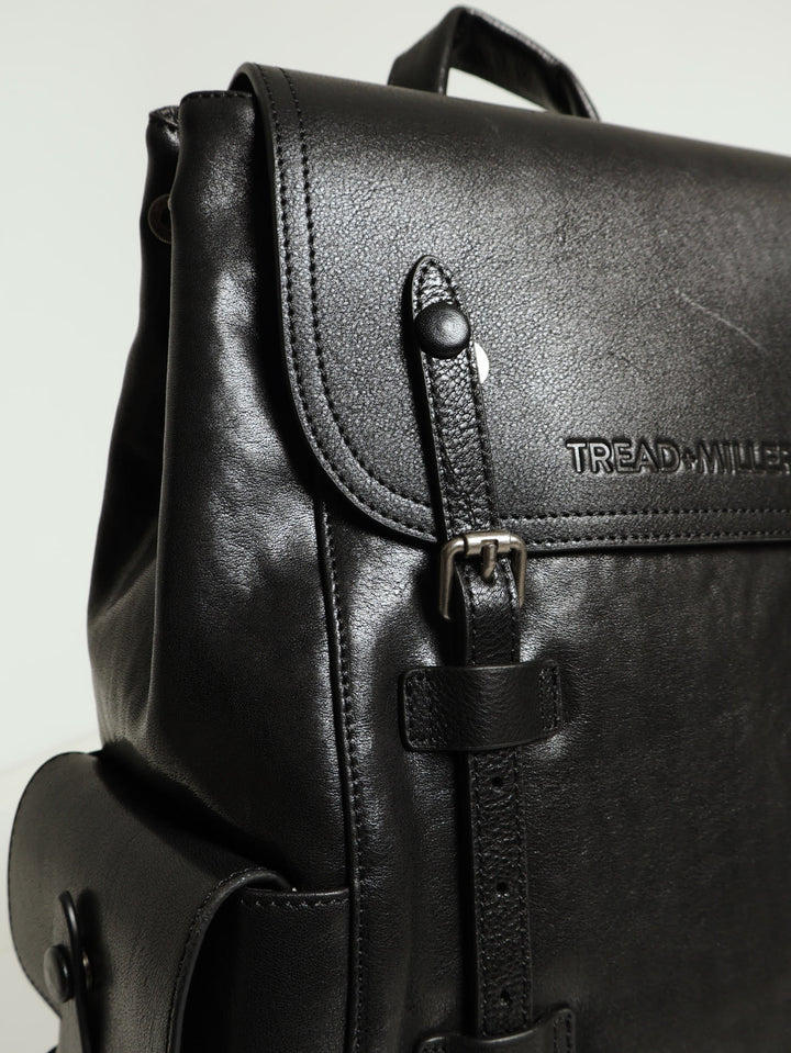 Leather Backpack - Black