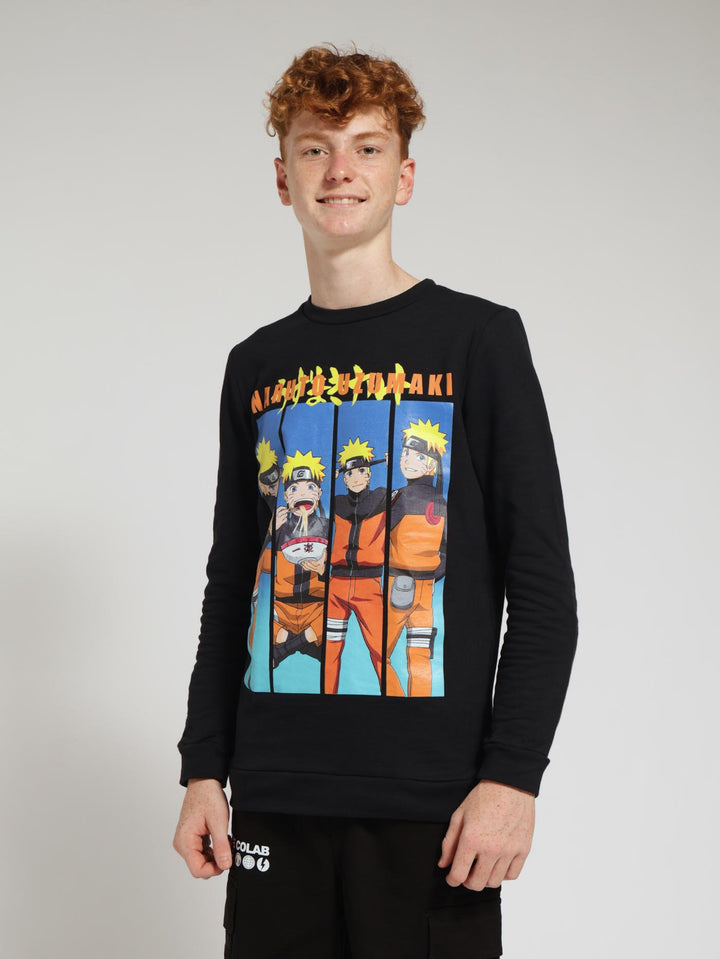 Boys Naruto Fleece Top - Black