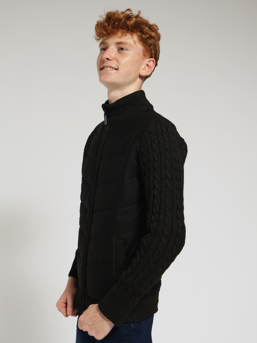 Boys Combo Turtleneck - Black