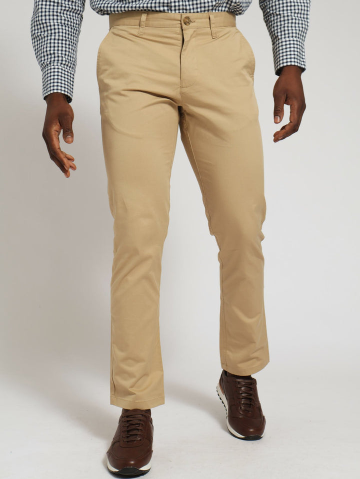 Milan Straight Leg Chino - Khaki