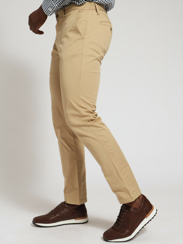 Milan Straight Leg Chino - Khaki