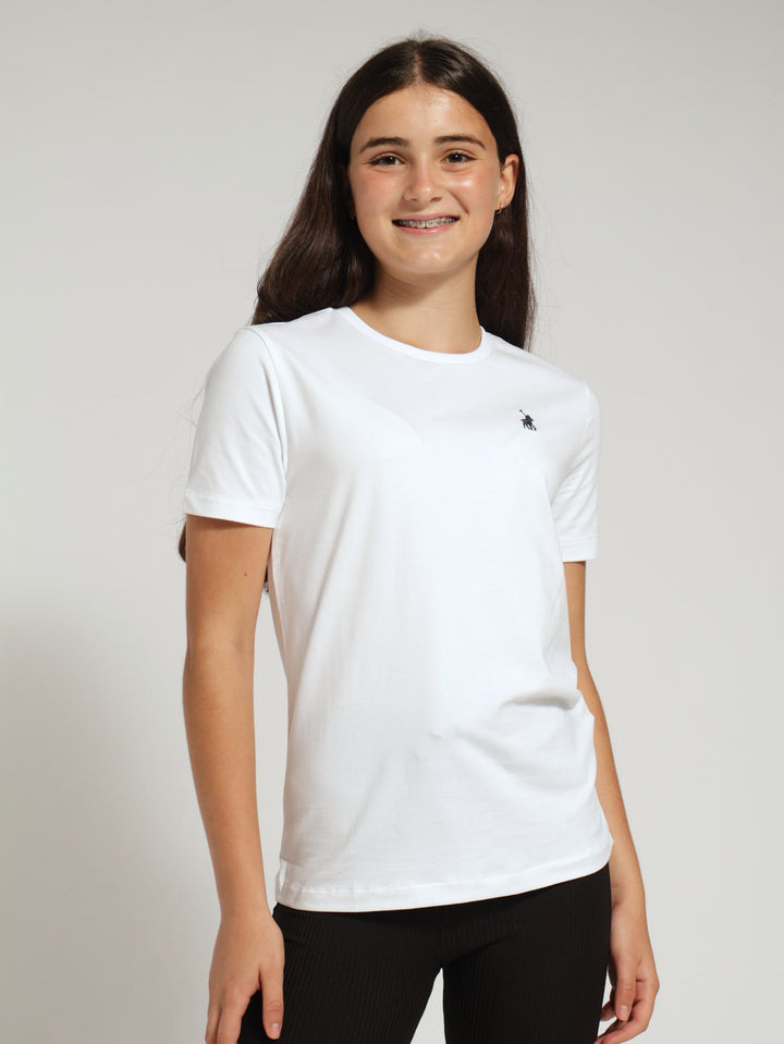 Girls Kelly Tee - White