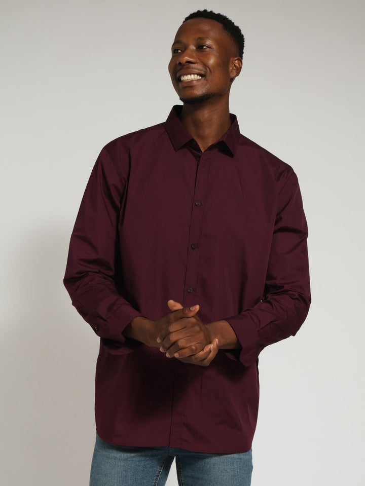 Easy Care Shirt - Burgundy