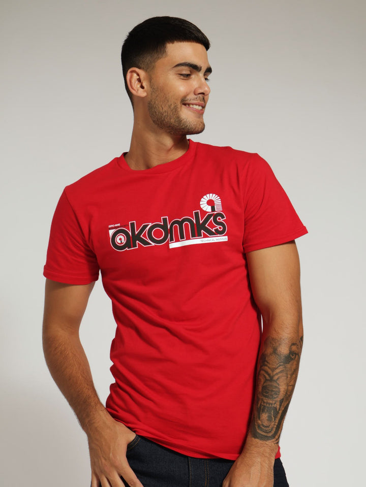 Word Printed Tee - Red