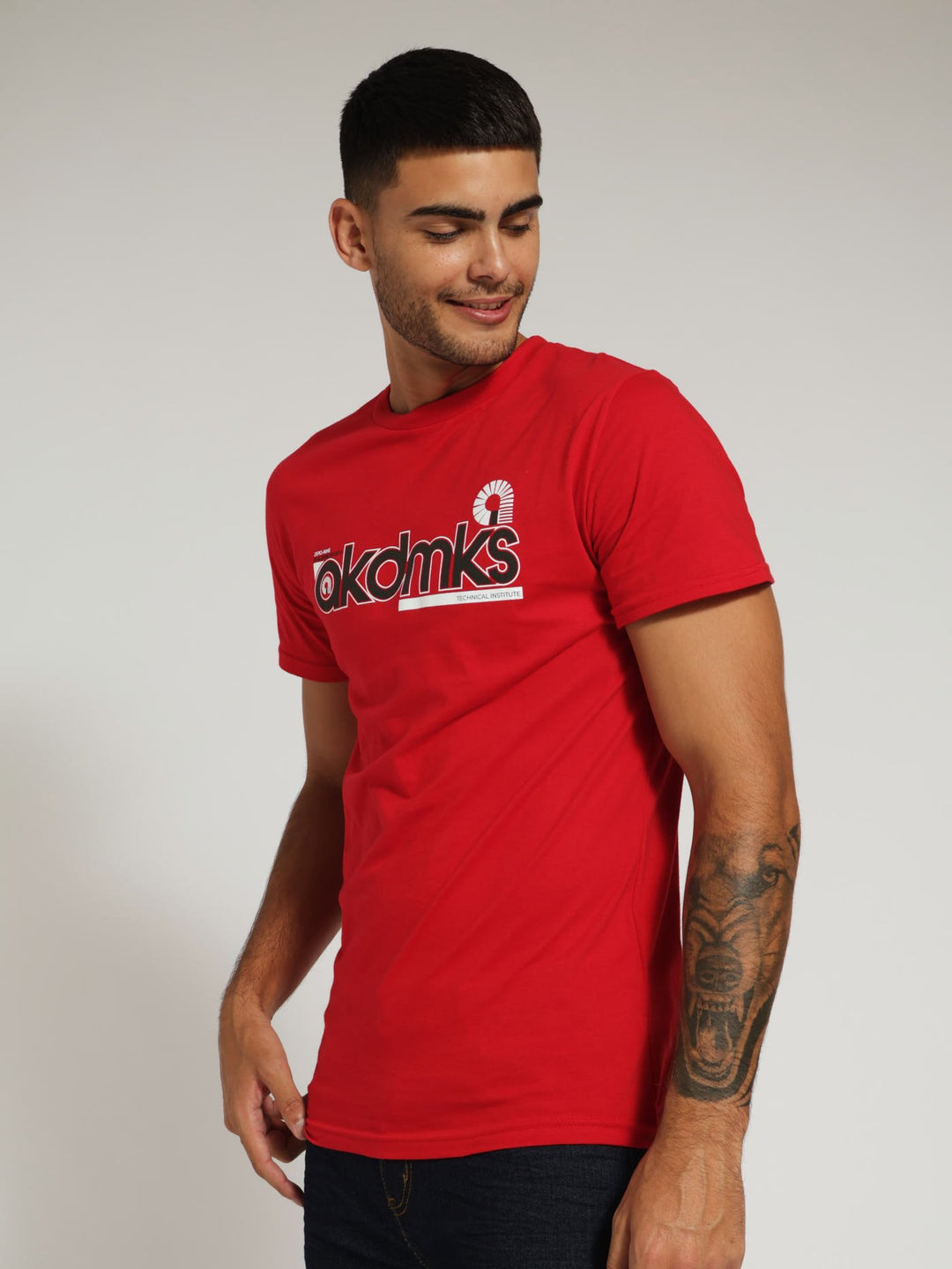 Word Printed Tee - Red