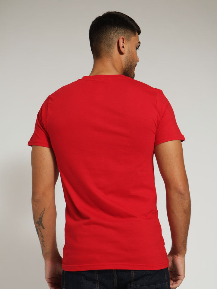 Word Printed Tee - Red