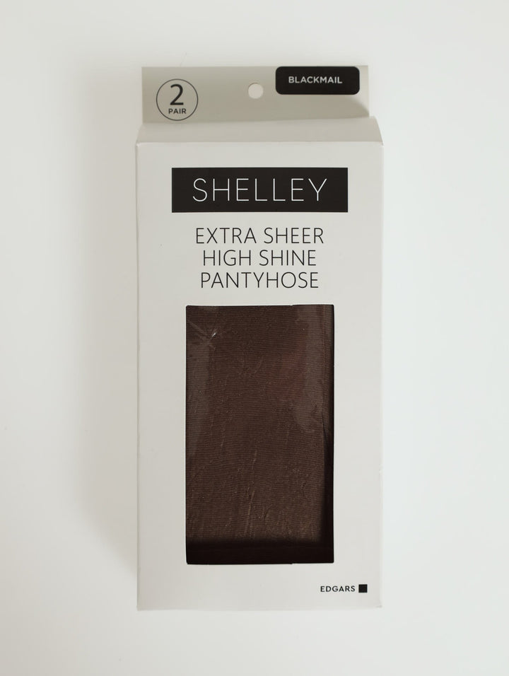 2 Pack Extra Sheer High Shine Hoisery - Blackmail