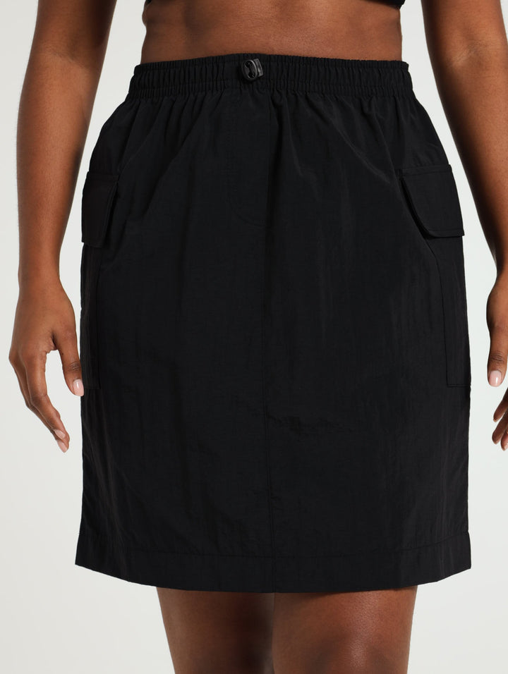 Parachute Utility Mini Skirt - Black