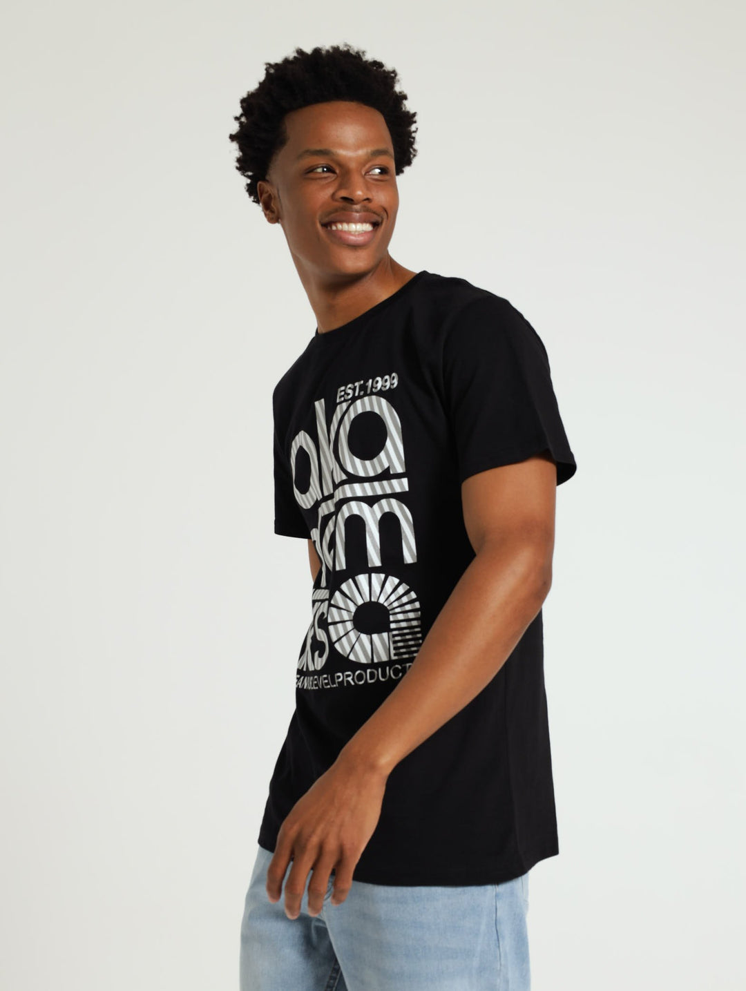 Foil Print Tee - Black