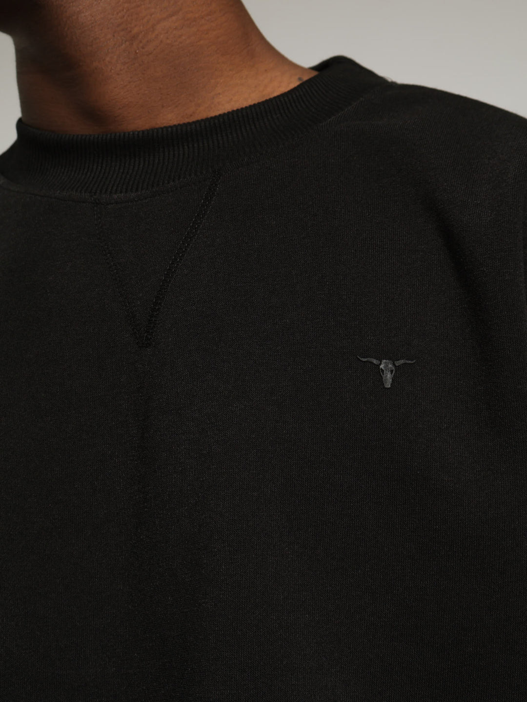 Crew Logo Fleece Pullover - Black