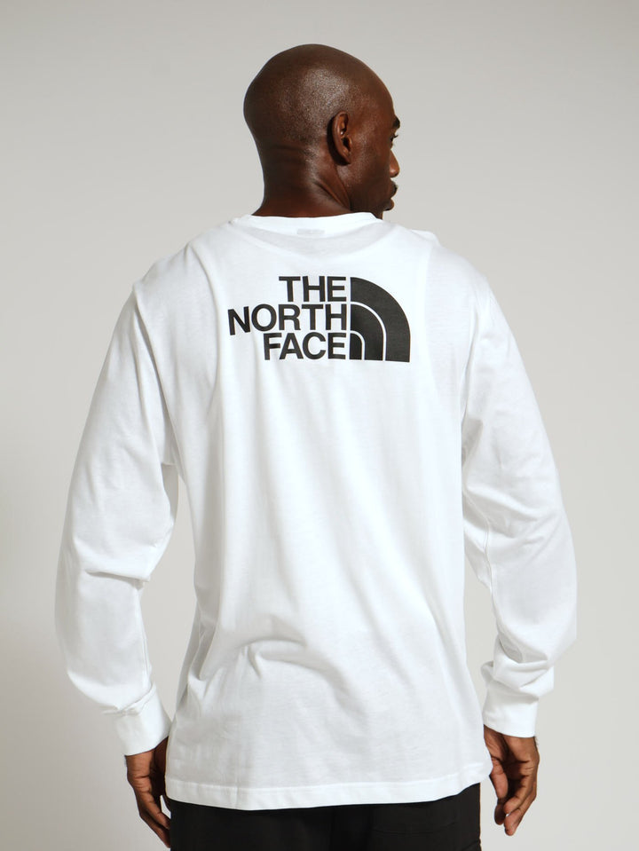 Long Sleeve Easy Tee - White